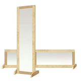 ECR4Kids Double-Sided Shatterproof Bi-Directional Birch Frame Full-Length Floor Mirror - Bippityboppityboo