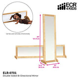ECR4Kids Double-Sided Shatterproof Bi-Directional Birch Frame Full-Length Floor Mirror - Bippityboppityboo
