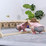ECR4Kids Double-Sided Shatterproof Bi-Directional Birch Frame Full-Length Floor Mirror - Bippityboppityboo
