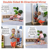 ECR4Kids Double-Sided Shatterproof Bi-Directional Birch Frame Full-Length Floor Mirror - Bippityboppityboo