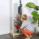 ECR4Kids Double-Sided Shatterproof Bi-Directional Birch Frame Full-Length Floor Mirror - Bippityboppityboo