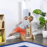 ECR4Kids Double-Sided Shatterproof Bi-Directional Birch Frame Full-Length Floor Mirror - Bippityboppityboo