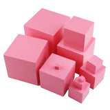 Montessori Pink Tower with Cards