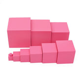 Montessori Pink Tower with Cards