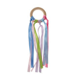 Waldorf Wooden Ring Teether with Ribbons and Bells - Bippityboppityboo