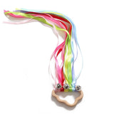 Waldorf Wooden Ring Teether with Ribbons and Bells - Bippityboppityboo