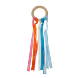 Waldorf Wooden Ring Teether with Ribbons and Bells - Bippityboppityboo