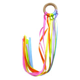 Waldorf Wooden Ring Teether with Ribbons and Bells - Bippityboppityboo