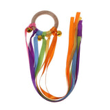 Waldorf Wooden Ring Teether with Ribbons and Bells - Bippityboppityboo