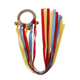 Waldorf Wooden Ring Teether with Ribbons and Bells - Bippityboppityboo