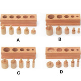 Mini Knobbed Montessori Cylinders - Bippityboppityboo