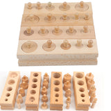 Mini Knobbed Montessori Cylinders - Bippityboppityboo