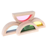 Wooden Rainbow Acrylic Blocks