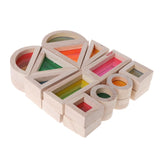 Wooden Rainbow Acrylic Blocks