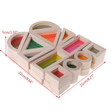 Wooden Rainbow Acrylic Blocks