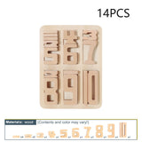 Number Building Blocks - Wooden Math Digital Toys