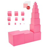 Montessori Pink Tower with Cards