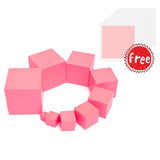 Montessori Pink Tower with Cards