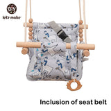 Toddler Indoor, Outdoor Swing (with safety belt and cushion) - Bippityboppityboo