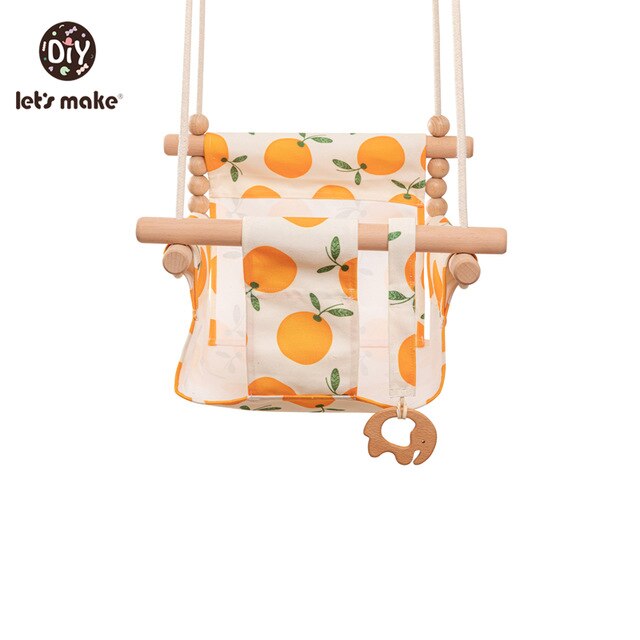 Toddler Indoor, Outdoor Swing (with safety belt and cushion) - Bippityboppityboo