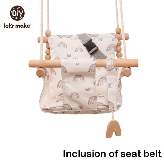Toddler Indoor, Outdoor Swing (with safety belt and cushion) - Bippityboppityboo