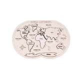 Wooden World Continent Puzzle