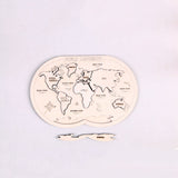 Wooden World Continent Puzzle